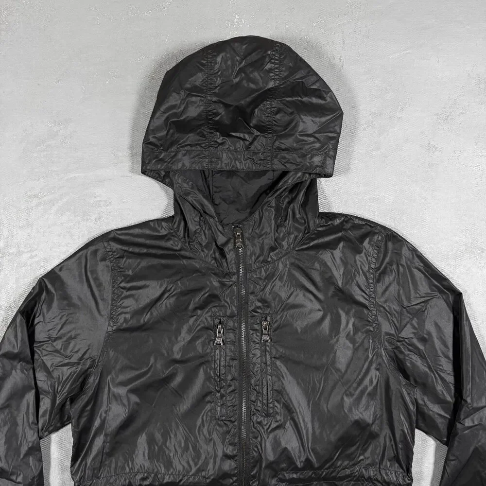 Neil Barrett Hooded Black Windbreaker Jacket Men's It 46, XS-S